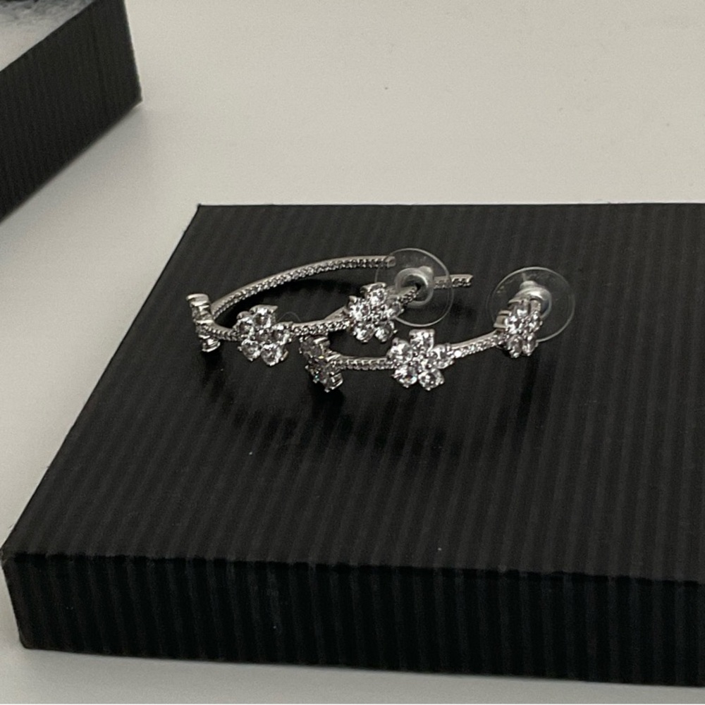 Kate Spade Silver Floral Earrings